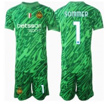 Inter Milan Yann Sommer #1 Bramkarskie Koszulka Podstawowa dzieci 2024-25 Krótki Rękaw (+ krótkie spodenki)